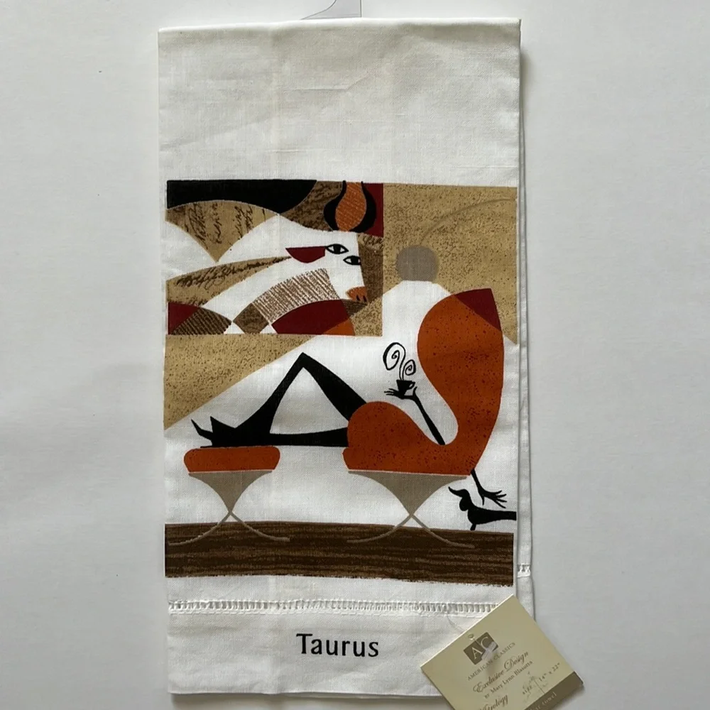 Taurus zodiac Astrology girls Kitchen Towel NWT American Classics NWT